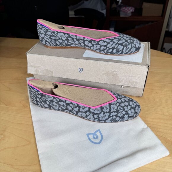 Rothy's The Merino Wool Flat Haze Spot Gray Pink Size 11 - Picture 8 of 8